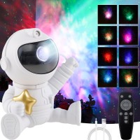 Astronaut Star Galaxy Projector Light Space Buddy Projector Night Light With Star Mode And Brightness Mode 360Rotation Starry Nebula Ceiling Projector With Flexible Projection Angle Room Decor