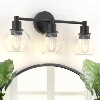 Espird 3 Lights Bathroom Vanity Light Fixtures Black Bathroom Lights Over Mirror Industrial And Farmhouse 3 Lights Wall Sconce