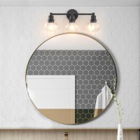 Espird 3 Lights Bathroom Vanity Light Fixtures Black Bathroom Lights Over Mirror Industrial And Farmhouse 3 Lights Wall Sconce