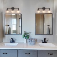 Espird 4 Lights Bathroom Vanity Light Fixtures Black Bathroom Lights Over Mirror Industrial And Farmhouse 4 Lights Wall Sconce