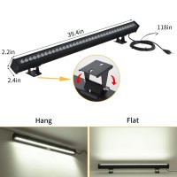 Jsn&Pc Led Wall Washer Light 36W Ip65 Waterproof Black Housing Outdoor Light For Advertising Boards, Billboard,Building Commercial Lighting (Warm White 2800-3000K)