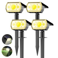 Volivo Solar Spot Lights Outdoor Waterproof Ip68 64 Led 3 Lighting Modes Solar Powered Landscape Lights Outside Spotlights For