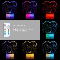 Pwwj Stitch Night Light 3D Acrylic Led 16 Color Changing Touch With Remote Control Stitch Lamp Stitch And Angel Stuff For Girls