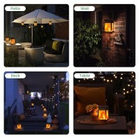 Shumi 2 Pack Hanging Solar Outdoor Lights Solar Flickering Flame Lights Outdoor Waterproof Hanging Solar Lanterns Lights For Ga