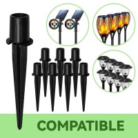 10 Pack Metal Replacement Stakes For Solar Lights Outdoor 078 X 535 Solar Pathway Lights Spike Replacer Outdoor Ground S