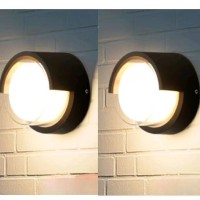 Caniuev 2Pcs Outdoor Wall Light Exterior 3000K Wall Sconce Lighting Fixture 18W Wall Mount Light Matte Black Patio Wall Lamp Fixture Porch Front Door Patio Decor Lights