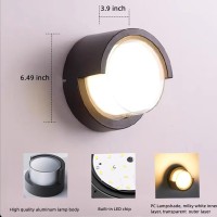 Caniuev 2Pcs Outdoor Wall Light Exterior 3000K Wall Sconce Lighting Fixture 18W Wall Mount Light Matte Black Patio Wall Lamp Fixture Porch Front Door Patio Decor Lights