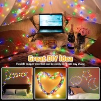 2Pack Fairy Lights Battery Operated 33Ft 200Led Twinkle String Lights 8 Modes Waterproof Led Fairy Lights For Bedroom Wedding