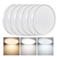 6Pk 12 Inch Led Flush Mount Ceiling Light 24W 2520Lm 3000K4000K6000K Cct Selectable 09Inch Super Slim Led Ceiling Light F