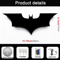 Aarmy Bat Neon Sign Bat Neon Signs Bat Wall Lights Lamp Bedroom Decor Led Superhero Gifts For Kids Men 1575 Inch Classic Comi