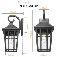 Darkaway Large Outdoor Wall Lights For House 18Inch Exterior Lighting Fixtures Wall Mount Outdoor Porch Lights Waterproof Black