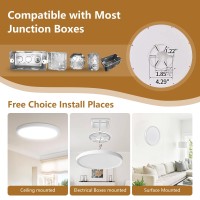 4Pk 12 Inch Led Flush Mount Ceiling Light 24W 2520Lm 3000K4000K6000K Cct Selectable 09Inch Super Slim Led Ceiling Light F