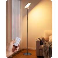 Edishine 76 Tall Floor Lamp 28W 2500Lm Super Bright Lights For Living Room 300 Flexible Head Reading Lamp With Remote 2700K