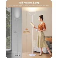 Edishine 76 Led Floor Lamp Super Bright Tall Standing Lamp 300 Flexible Head Modern Torchiere Lights With Remote Touch But