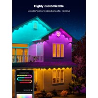 Angelhalo Permanent Outdoor Lights Pro, 50Ft With 36 Led Lights For Daily And Accent Lighting, Multiple Scene Modes Eaves Lights With Warm And Cold White Light, Ip67 Waterproof, Compatible With Alexa