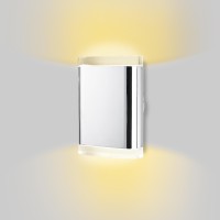 Elilygia Led Indoor Wall Sconces,Up And Down Hardwired 12W Wall Mount Light Fixtures,Warm White 3000K For Bedroom, Bathroom, Living Room, Patio, Hallway (Silver)