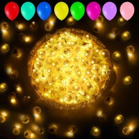 Aogist 100Pcs Balloon Lightslong Standby Time Waterproof Twinkle Mini Lightbattery Poweredround Led Ball Lamp For Balloon Pap