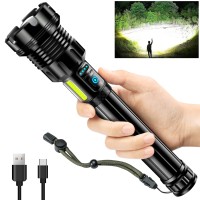 Ankra 2024 Upgrade Flashlights High Lumens Rechargeable With Cob Work Light 990000 Lumens Super Bright Led Flashlight Ipx7 Wat