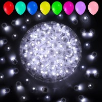 Aogist 100Pcs Balloon Lightslong Standby Time Waterproof Twinkle Mini Lightbattery Poweredround Led Ball Lamp For Balloon Pap