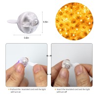 Aogist 100Pcs Balloon Lightslong Standby Time Waterproof Twinkle Mini Lightbattery Poweredround Led Ball Lamp For Balloon Pap