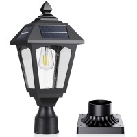 Solar Post Lights Outdoor Solar Lamp Post Light Aluminium Solar Powered Dusk To Dawn Outdoor Post Lights With Pier Mount Base