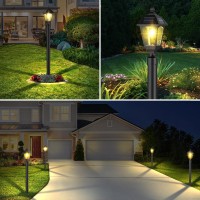 Solar Post Lights Outdoor Solar Lamp Post Light Aluminium Solar Powered Dusk To Dawn Outdoor Post Lights With Pier Mount Base