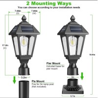 Solar Post Lights Outdoor Solar Lamp Post Light Aluminium Solar Powered Dusk To Dawn Outdoor Post Lights With Pier Mount Base