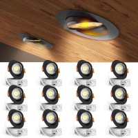 Amico 12 Pack 4 Inch 5Cct Gimbal Led Recessed Lighting 36090Adjustable Eyeball Directional Downlight Dimmable 2700K3000K35