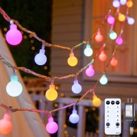 Minetom Globe String Lights 33 Feet 100 Led Fairy Lights Plug In 8 Modes With Remote Mini Globe Lights For Indoor Outdoor Bedr