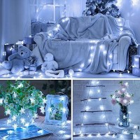 Minetom Star String Lights Battery Operated 17 Ft 50 Led Star Fairy String Lights With Timer Waterproof For Indoor Bedroom Te