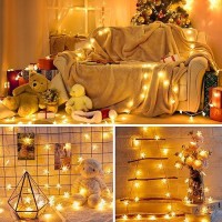 Minetom Star String Lights Battery Operated 17 Ft 50 Led Star Fairy String Lights With Timer Waterproof For Indoor Bedroom Te