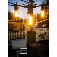 Zuske Solar String Lights Outdoor Waterproof 50Ft With Usb Port And 27 Shatterproof G40 Bulbs2 Spare Led Solar Powered Patio