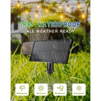 Zuske Solar String Lights Outdoor Waterproof 50Ft With Usb Port And 27 Shatterproof G40 Bulbs2 Spare Led Solar Powered Patio