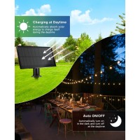 Zuske Solar String Lights Outdoor Waterproof 50Ft With Usb Port And 27 Shatterproof G40 Bulbs2 Spare Led Solar Powered Patio