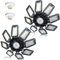 Yibeyyds Led Garage Lights Garage Light 240W 24000Lm Garage Lights Ceiling Led 6500K Led Garage Ceiling Lights With 81 Deform