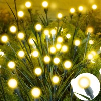 Solar Garden Lights 84 Firefly Solar Outdoor Lights With Leaves All Season Solar Lights Outdoor Waterproof Flexibly Sway By