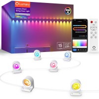 Lumary Rgbai String Downlights Indoor Smart String Lights 10Ft With 15 Leds Color Changing Wall Sconce Lights For Party, Living Room, Bedroom, Home Decor, Work With Alexa/Google Assistant