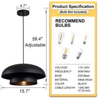 Lingkai 157 Black Modern Pendant Light Fixtures Kitchen Lighting Fixtures Ceiling Hanging Light Fixtures Farmhouse Large Pe