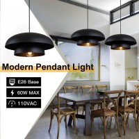 Lingkai 157 Black Modern Pendant Light Fixtures Kitchen Lighting Fixtures Ceiling Hanging Light Fixtures Farmhouse Large Pe