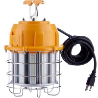 Jclgl Led Temporary Work Light 60W Led Construction Lights 7 200Lm 5000K Daylight Stainless Steel Guard Portable Hanging Work