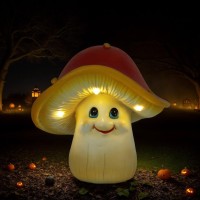 Mushroom Decor Garden Statues With Solar Light Outdoor Decor With Mushroom Hat Mushroom Fairy Light For Yard Ornament Fall De