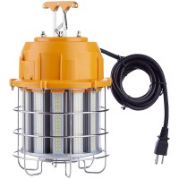 Jclgl Led Temporary Work Light 100W With 15Ft Cord Led Construction Lights 12 000Lm 5000K Daylight Stainless Steel Guard Porta