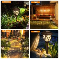 8 Pack Solar Lights Outdoor Waterproof Solar Garden Lights Solar Lights For Outside With Warm Led Light Solar Yard Lights Land