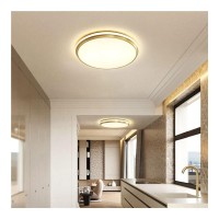 Copper Material Acrylic Lamp Shade Ceiling Lamp Gold Round Side Illuminated Led Flush Mount Ceiling Light Thin 1.9In Minimalist Style Lighting Fixtures For Bedroom Ceiling Light (Size : 52Cm)