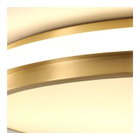 Copper Material Acrylic Lamp Shade Ceiling Lamp Gold Round Side Illuminated Led Flush Mount Ceiling Light Thin 1.9In Minimalist Style Lighting Fixtures For Bedroom Ceiling Light (Size : 52Cm)