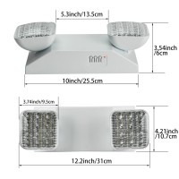 Apmeetlux Plug In Emergency Lights For Business Home Power Failure 4Hours 300Lm Led Commercial Emergency Light Fixtures With Bat