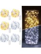 6 Pack Fairy Lights Battery Operated 7Ft 20 Led Mini String Lights Twinkle Lights Silver Wire Firefly Starry Lights For Mason Ja