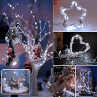 6 Pack Fairy Lights Battery Operated 7Ft 20 Led Mini String Lights Twinkle Lights Silver Wire Firefly Starry Lights For Mason Ja