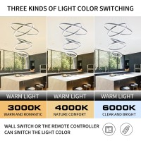 Modern Chandelier Dimmable Modern Led Chandelier 5 Rings Chandelier For High Ceiling Dining Room Light Fixture Contemporary Mode