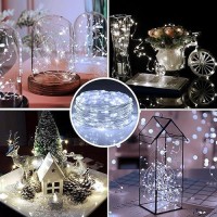 6 Pack Fairy Lights Battery Operated 7Ft 20 Led Mini String Lights Twinkle Lights Silver Wire Firefly Starry Lights For Mason Ja